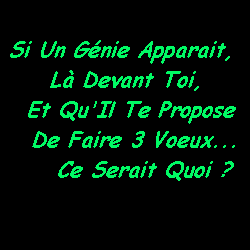 alors pour faire booster un peu blog  ki est tous nouveau a vous de repondre 